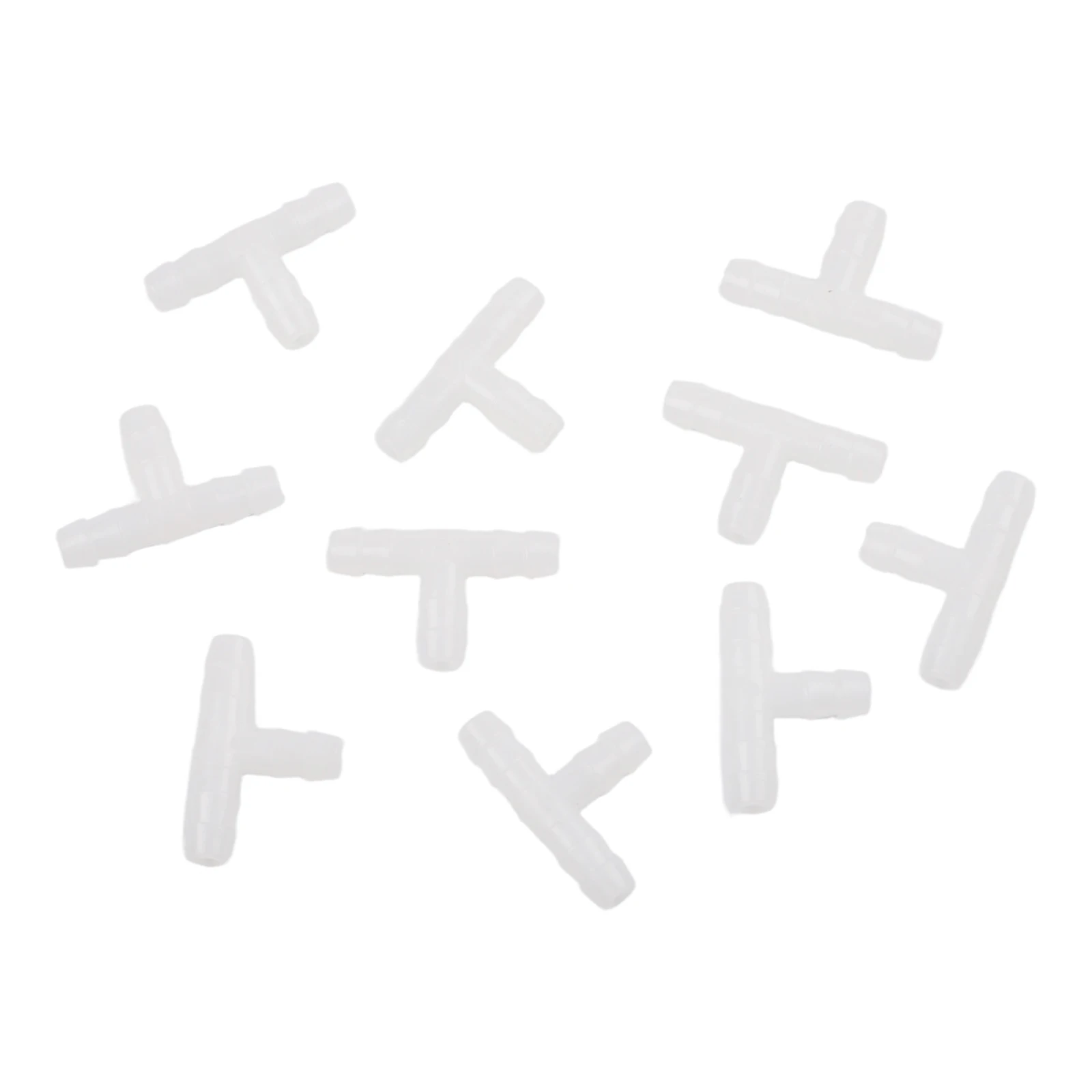 Pack of 10 PE T Connectors for Aquarium Silicone Tubing 4~8mm Air Pump Hose Adapter with Heat and Pressure Resistance Features