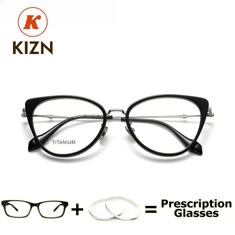 

Очки KIZN Myopic Cat Eye: высококачественная оптика, фотохромные мультифокальные линзы, модная женская оправа по рецепту