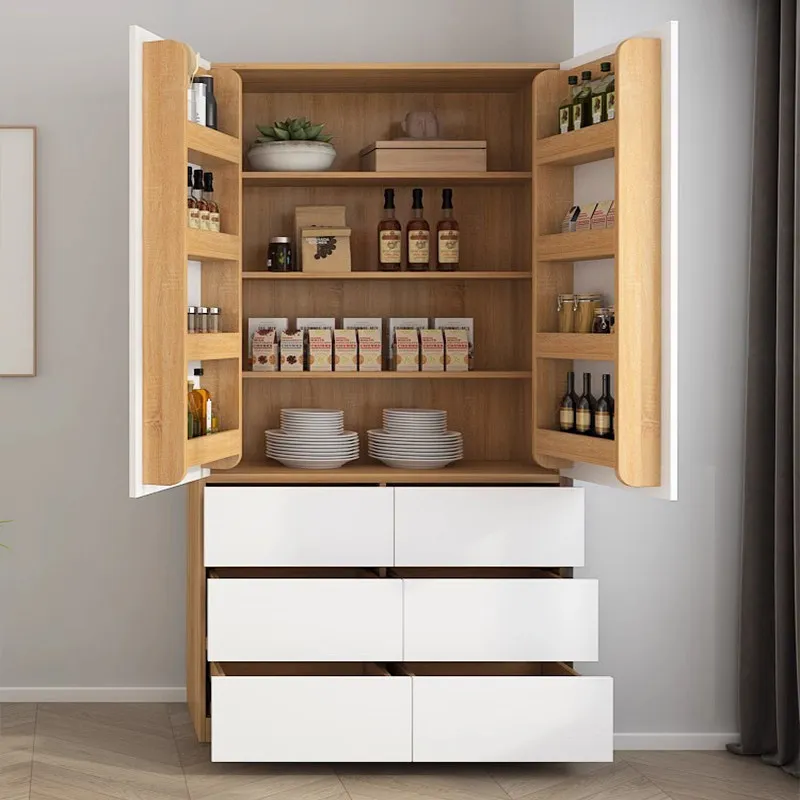 Solid wood dining side storage modern minimalist large-capacity storage cabinet cabinet room can be customized