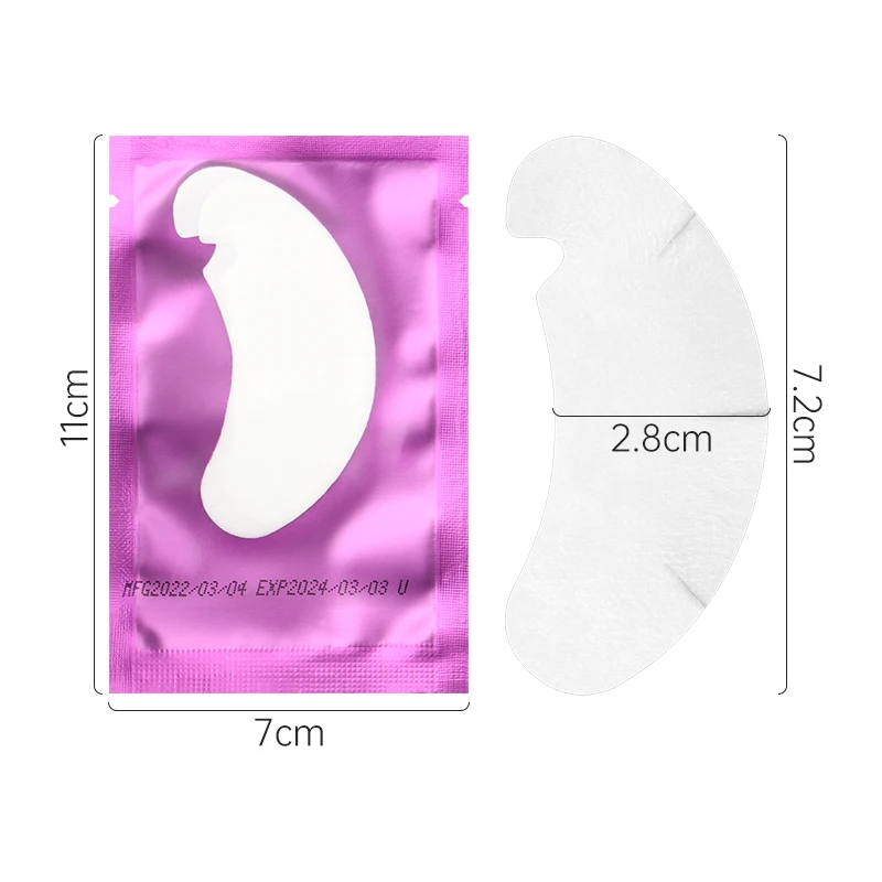 50 Pairs Eyelash Extension Hydrogel Eye Patches Grafted Lash Paper Patches U-shaped Eye Stickers Under Eye Pads Make Up Tool