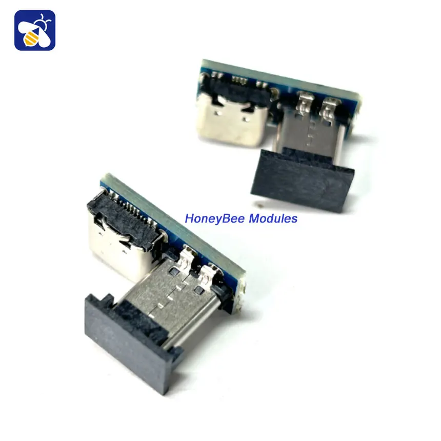 Mini tipo-c macho para placa de teste fêmea, módulo adaptador, USB 3.1, 24P, 16P