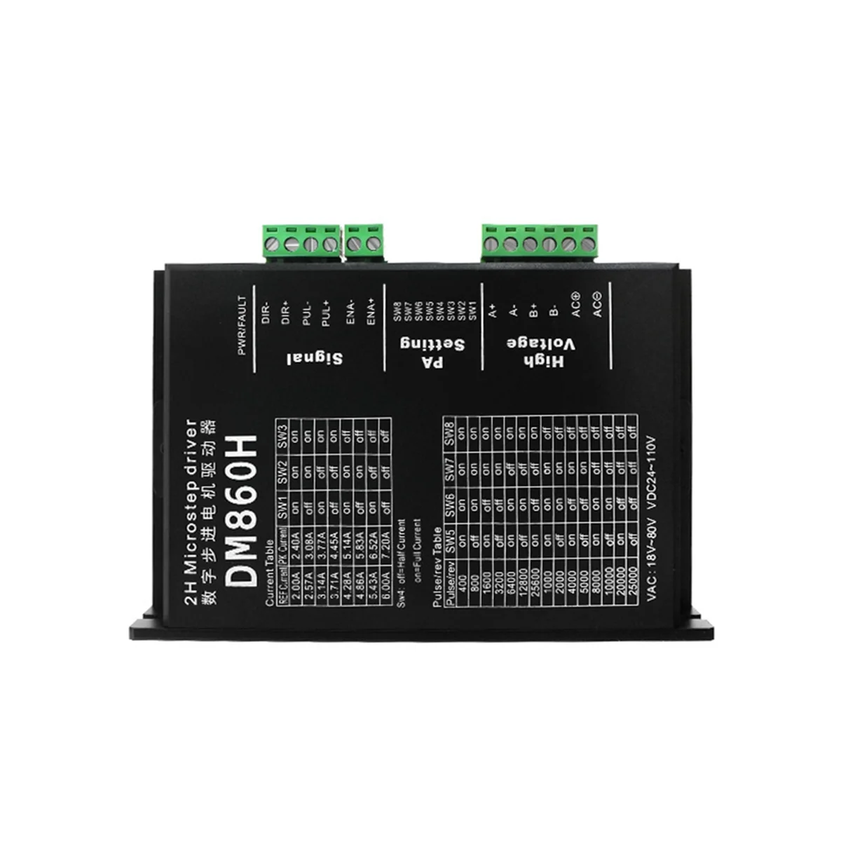 DM860H DSP Digital Microstep Driver Controller motore passo-passo 2 fasi per motore passo-passo serie 23 34