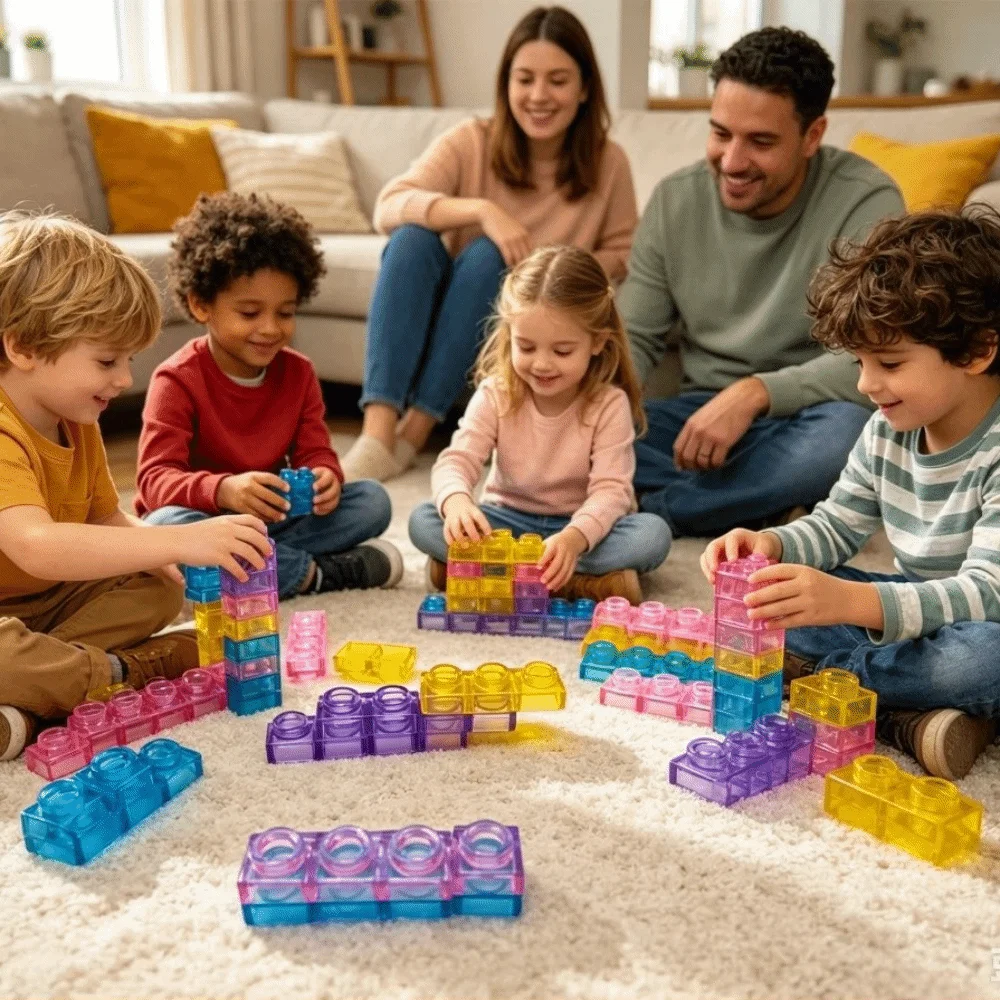 Fidget Soft Jelly Jelly Building Blocks Flexible Stackable Squishy Building Blocks Twistable Rubber Soft Jelly Blocks Bath