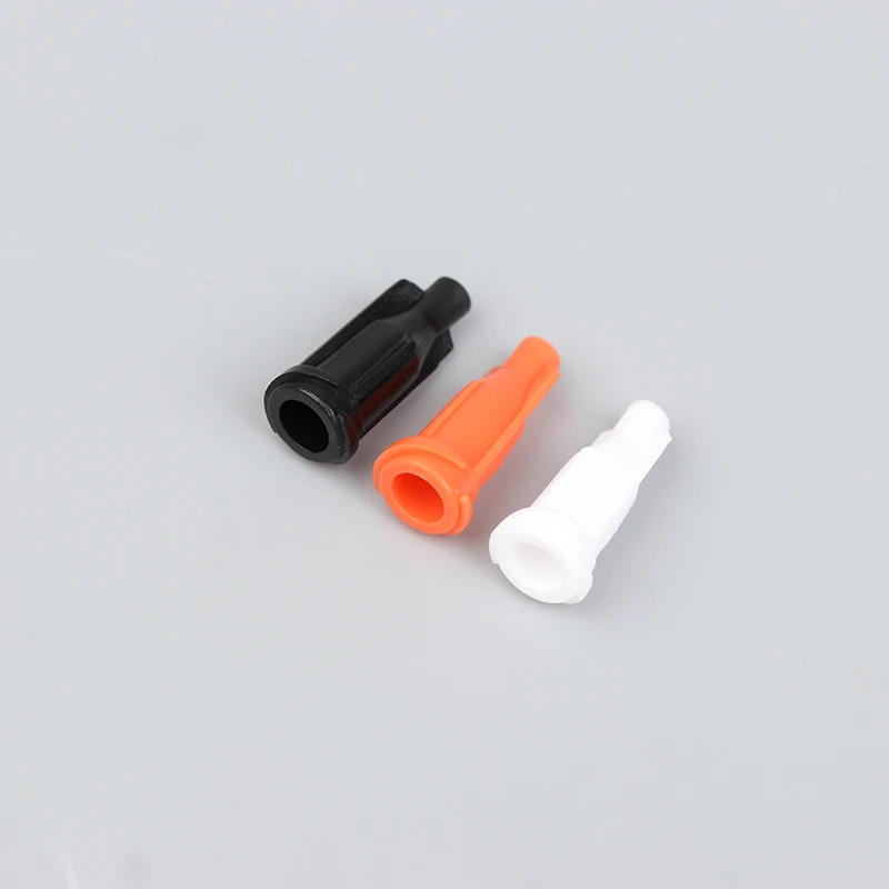 100Pcs Plastic Syringe Tips Caps Injector Dispenser Dispensing Needle Sealing Plug Standard Syringe Stop Caps Supplies