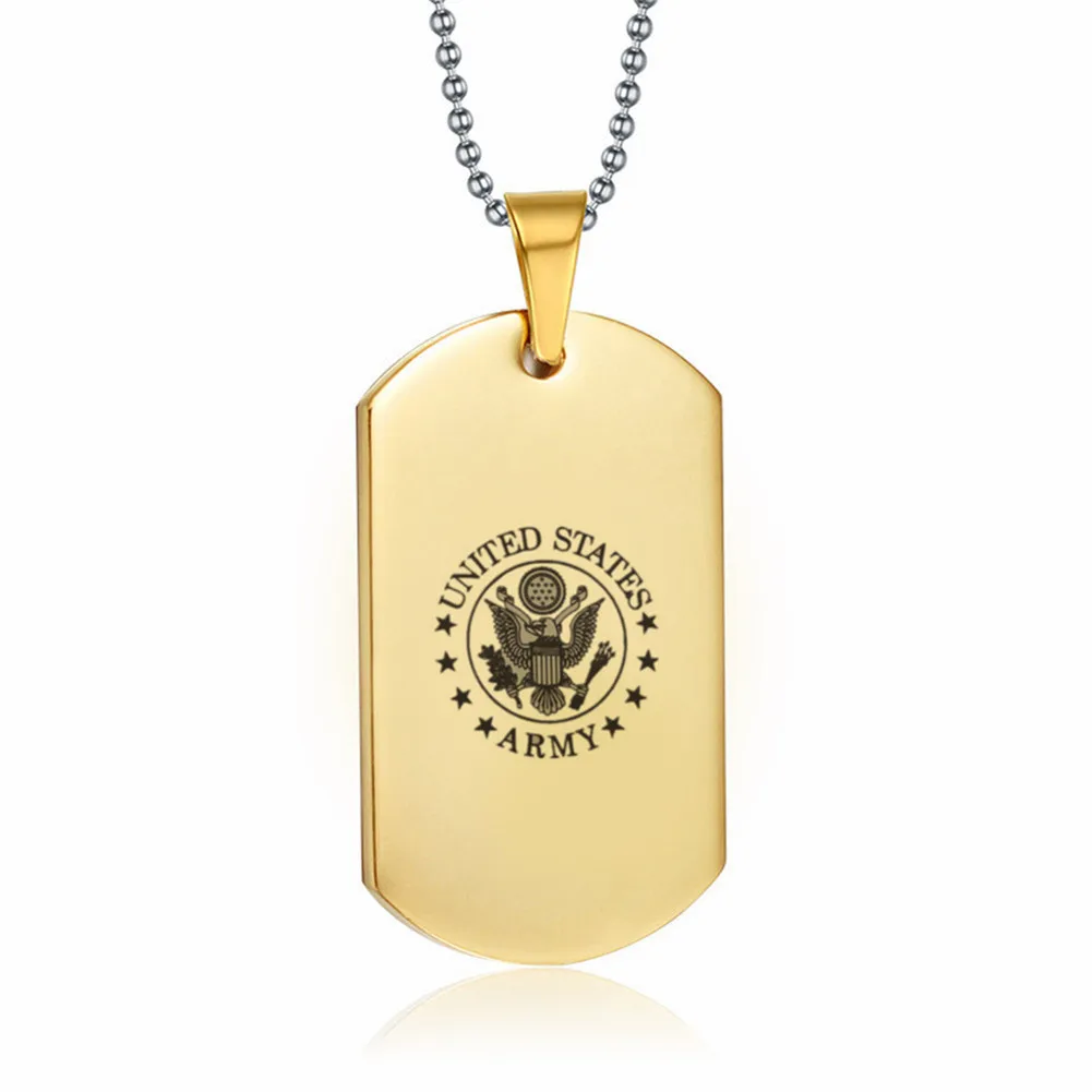 

Custom United States Marine Corps US Navy Military Necklace Pendant Stainless Steel USN USMC ARMY Airforce Jewelry