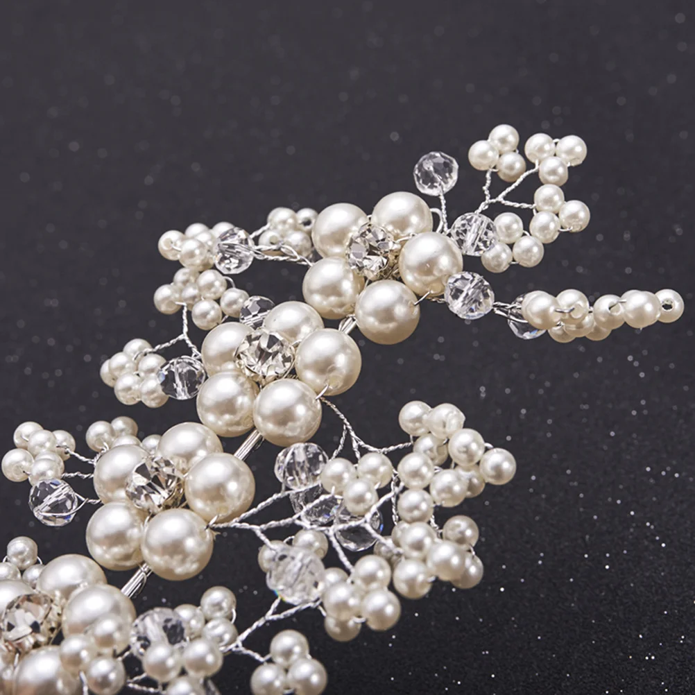 Perlenkristall-Braut-Haarkamm, exquisiter Hochzeits-Kopfschmuck, Haarschmuck für Braut, Brautjungfer, Party, Abschlussball, Kamm für Braut