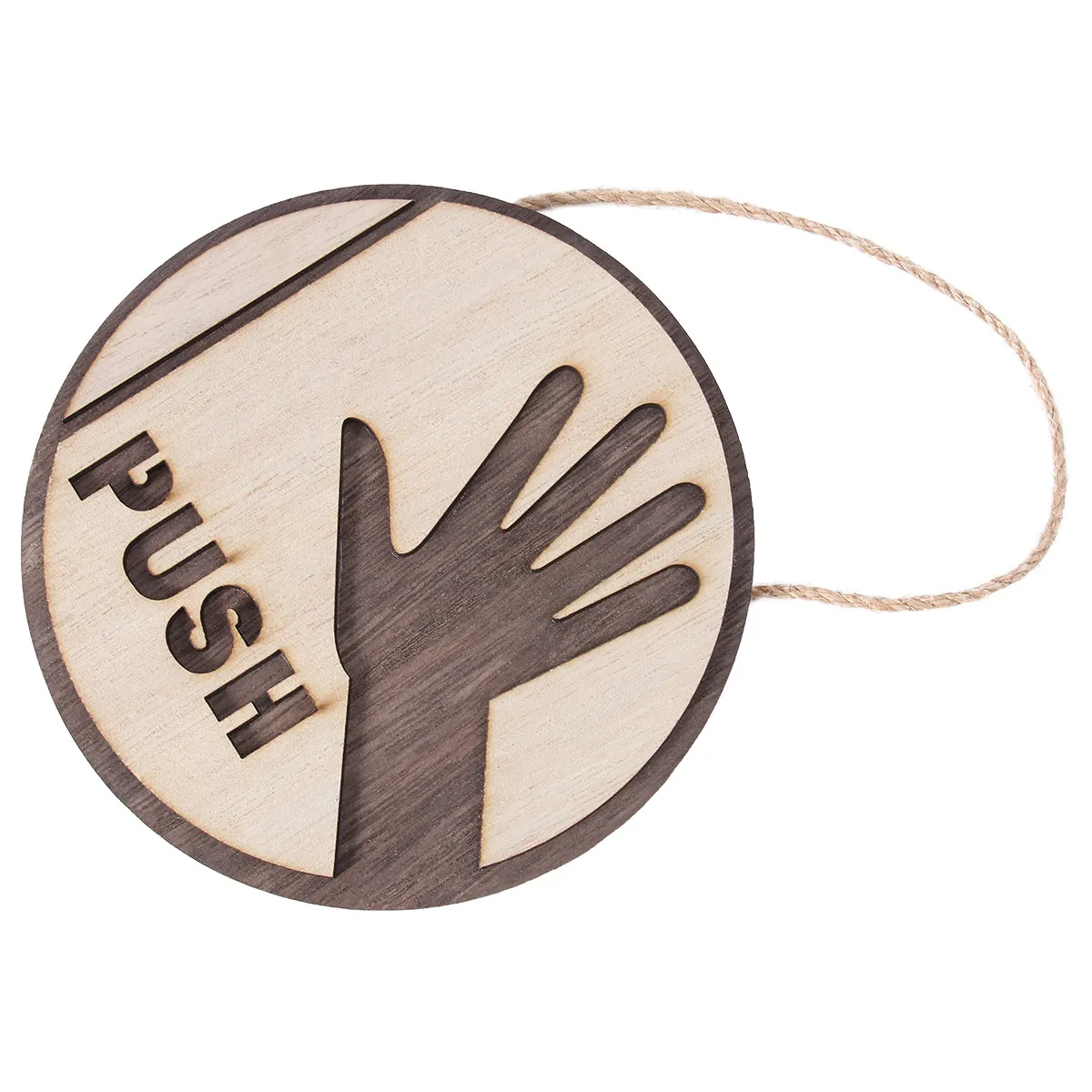 

1 шт. Деревянная табличка-указатель для двери (нажми-открой), прочная деревянная конструкция, подвесная, для коммерческих и домашних помещений