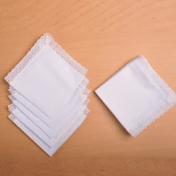 Wedding Handkerchief White Lace Pocket Handkerchief for Grooms Ladies Women Handkerchiefs Wedding Hankies
