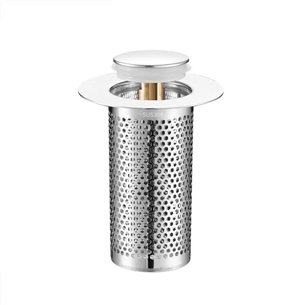 Useful Anti-clog Floor Drain Filter Mesh Stainless Steel Hair Trap Pop Up Drain Filter Shower Leak Net Bathroom Accessory