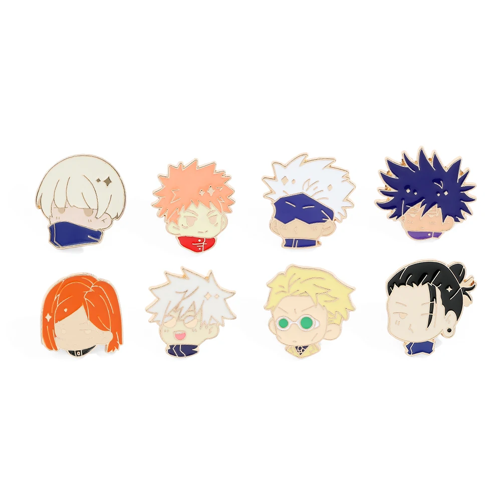 3/4 Pcs Anime Brooch Cartoon Gojo Satoru​​​​ ​​Exquisite Enamel Pin Metal Badge Jewelry Clothing Backpack Accessories Gift