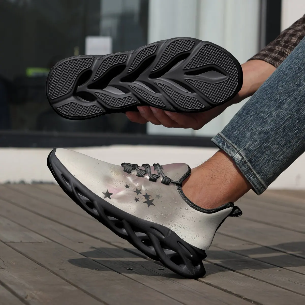 Легкая повседневная спортивная обувь из тканого материала на мягкой подошве для родителей и детей с мультяшным принтом и рождественской тематикой