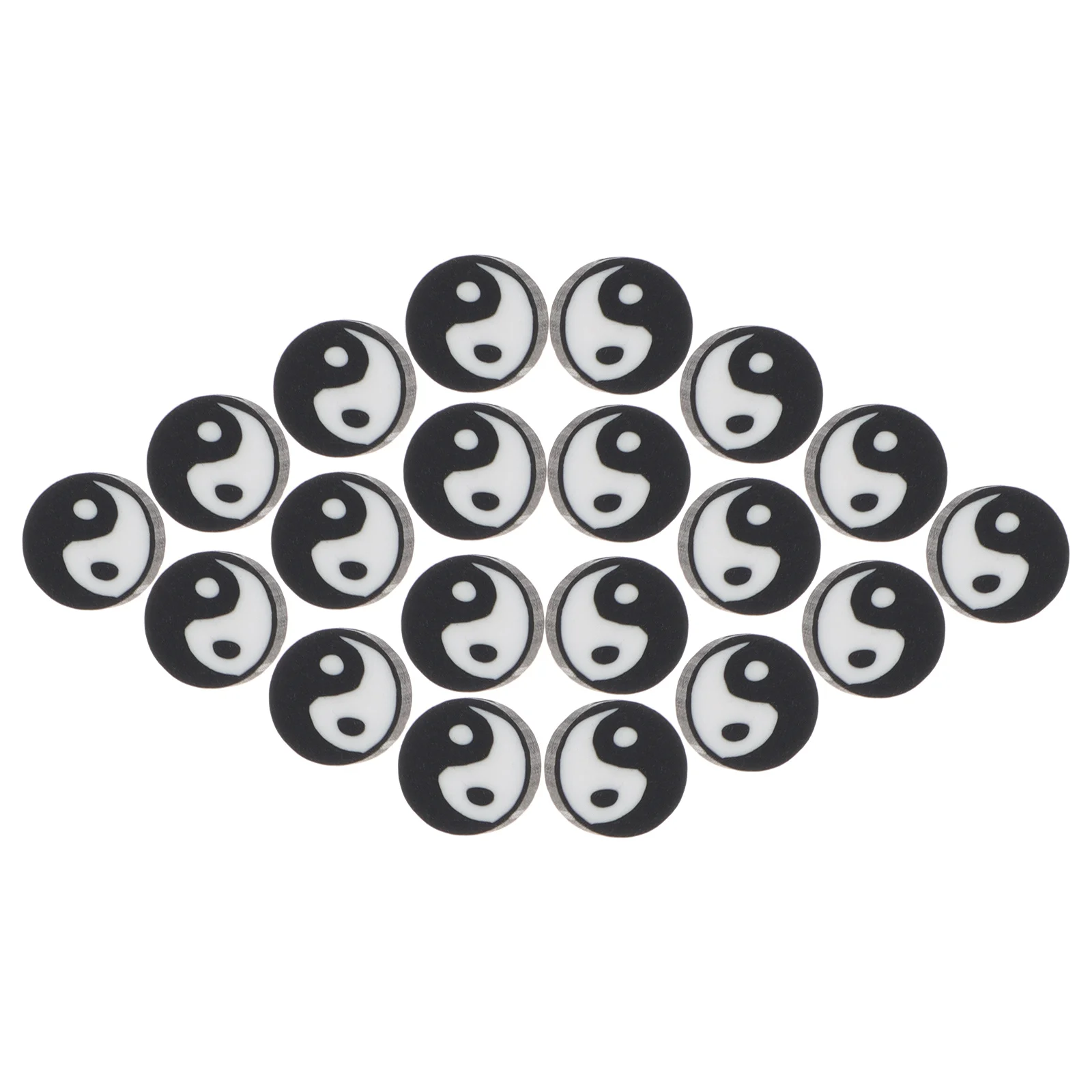 

100Pcs Round Tai Chi Yin Yang Spacer Beads Loose DIY Charms for Jewelry Making Crafts Bracelet Necklace Pendant Accessories