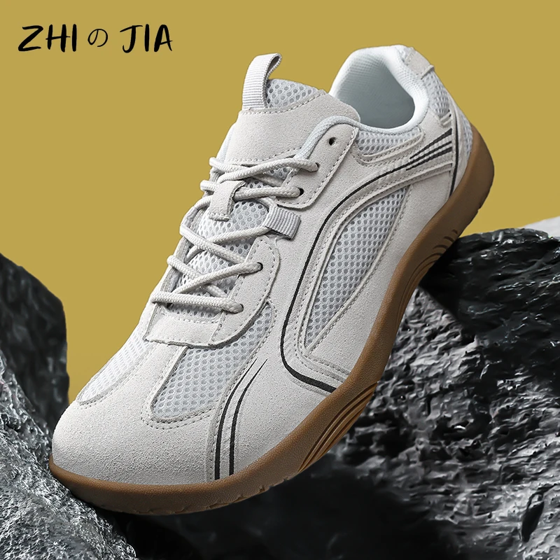 

Men's Oversized New Wide Head Shoes Couple Barefoot Casual Shoes Spring Mesh Fashion Breathable Flat Sneakers 36-48