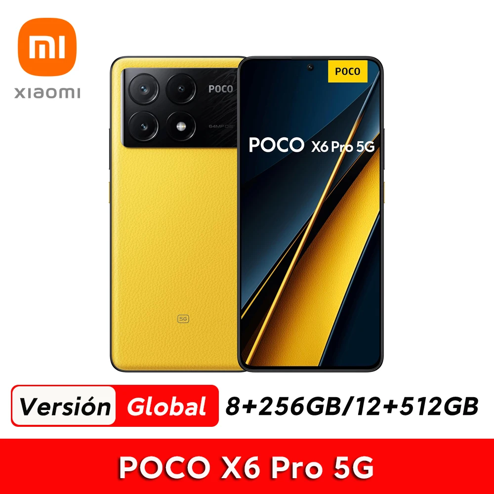 6.67 na smartfony POCO X6 Pro 5G „ krystalizuje 1.5K AMOLED DotDisplay MTK 8300-Ultra 64MP aparat 5000mAh 67W szybkie ładowanie