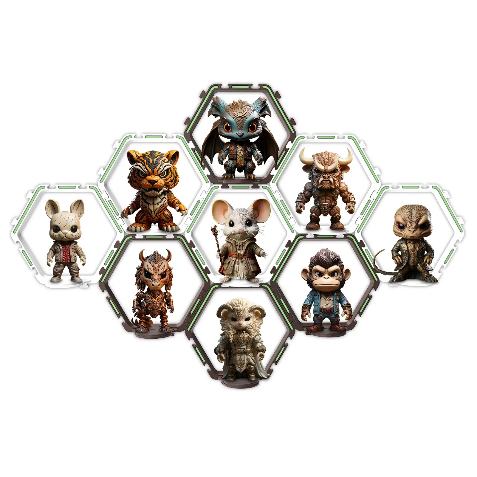 Funko POP 피규어에 적합한 라이저 디스플레이 스탠드, 소장용 디스플레이 및 장식, 펀치 프리 야광, 9 개