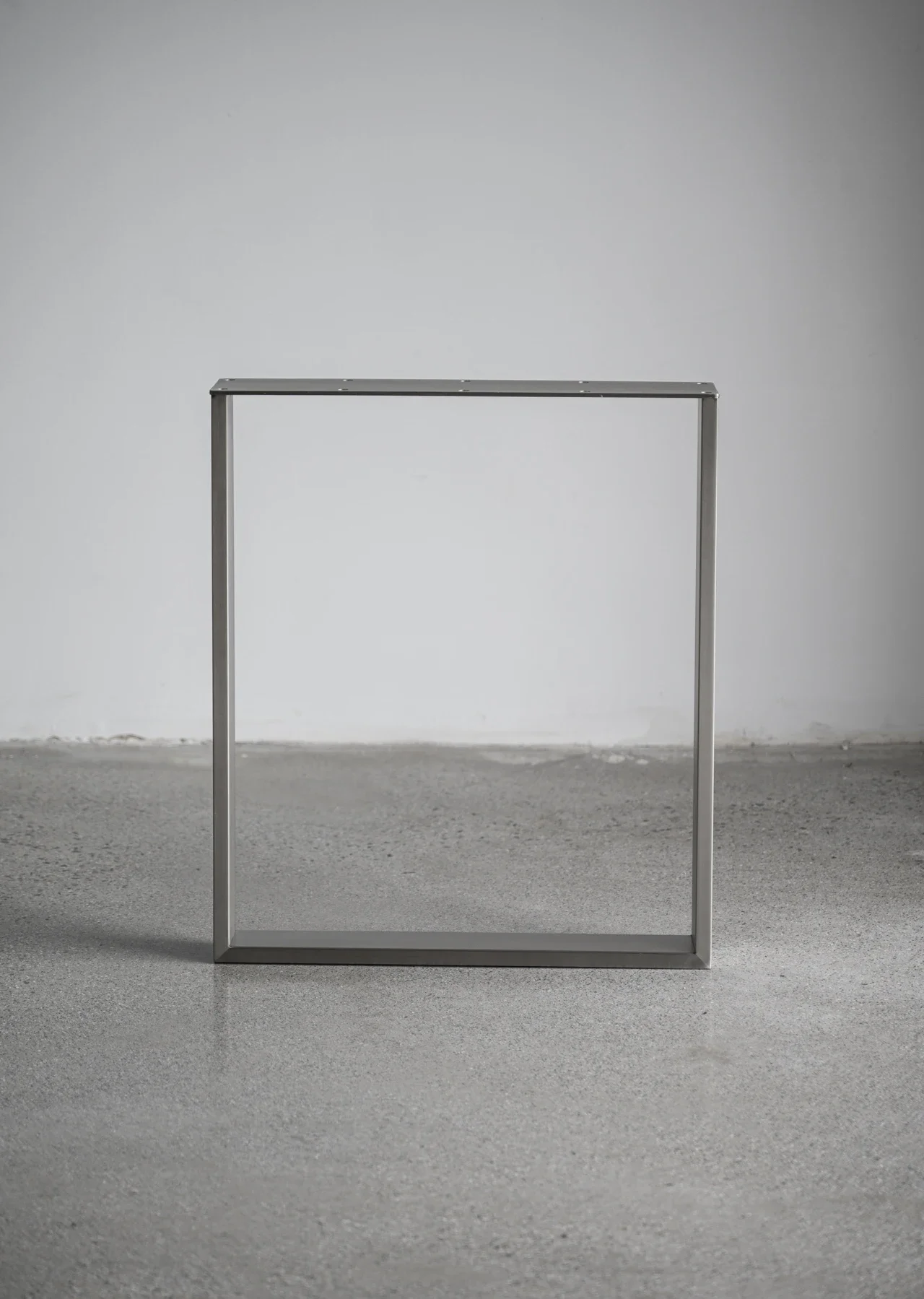 Stainless steel brushed natural table