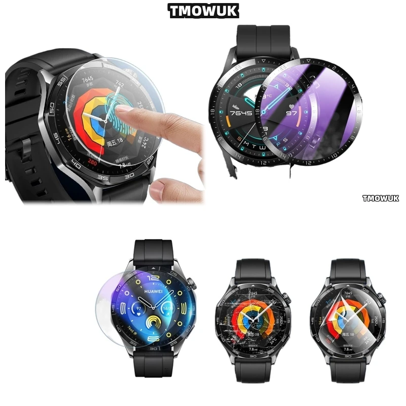 

For Huawei WATCH GT2 GT3 GT4 GT5 Pro Cyber Ultimate 41 42 43 46mm, Seamless Edge Glass