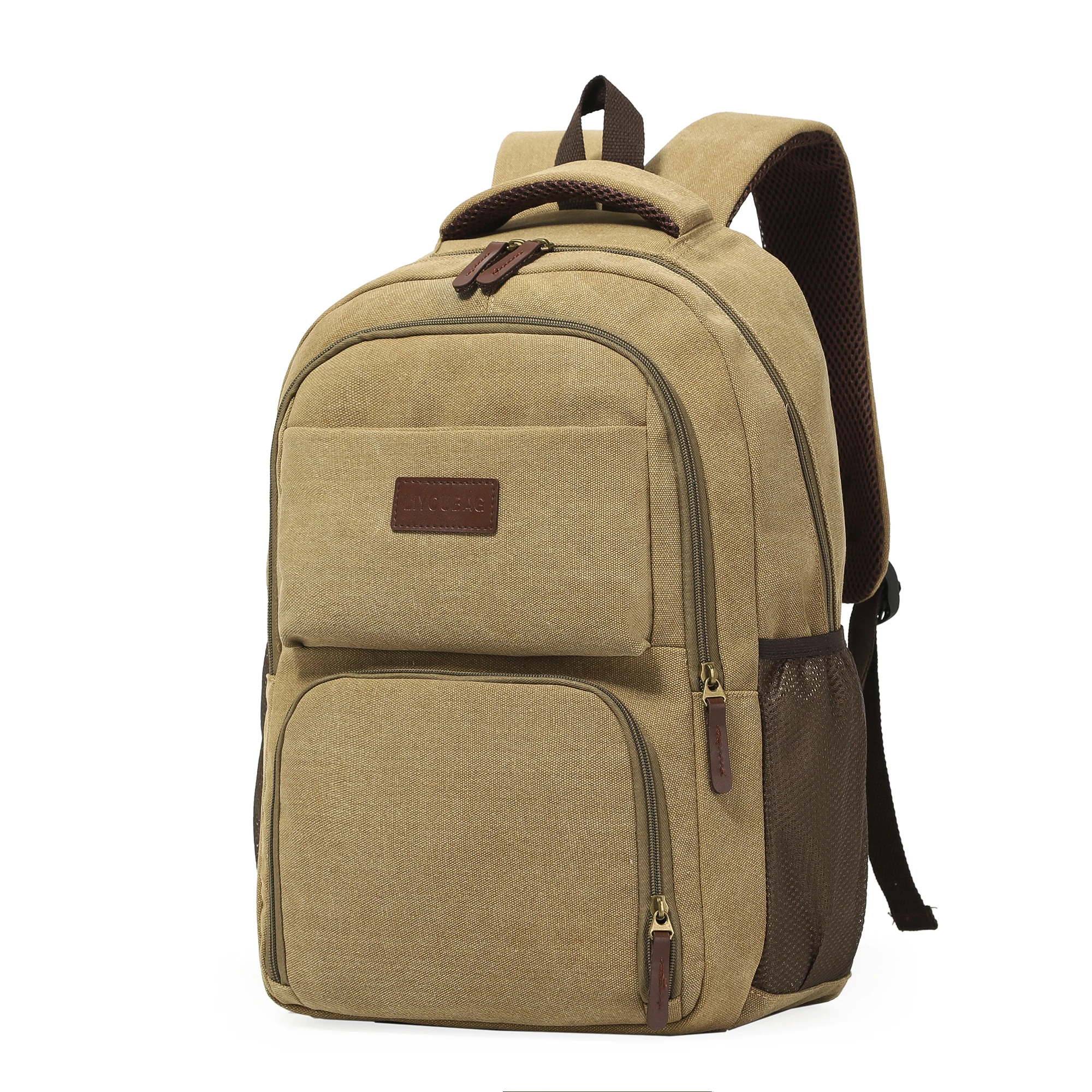 Men Canvas Backpack Male Laptop College Student School Bags for Teenager Vintage Mochila Casual Rucksack Travel Daypack