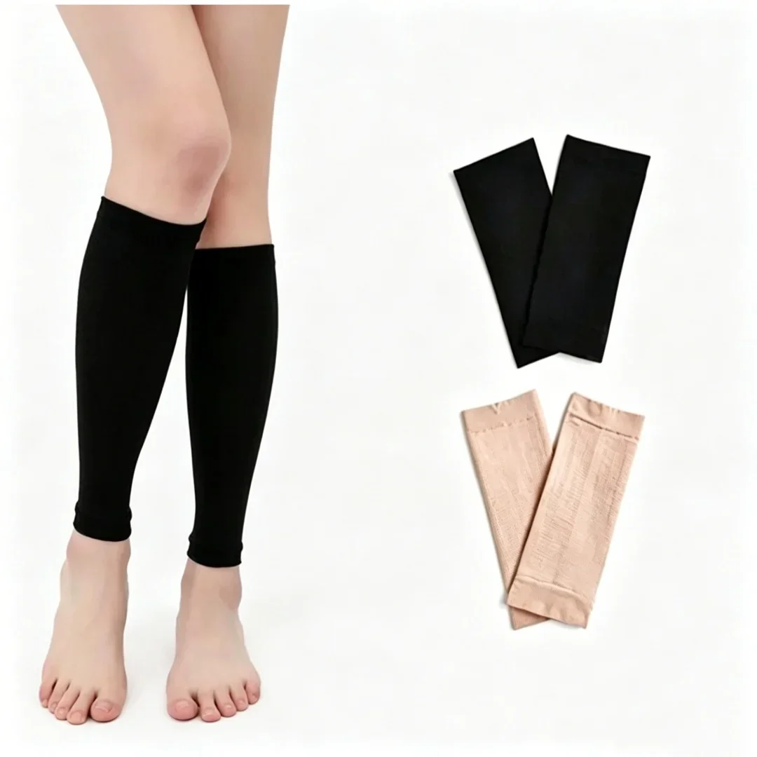 1 Pair, Pressure Calf Socks and Arm Sleeves, Unisex Sports Compression Wear Seamless for All Seasons, Thigh Compression Socks