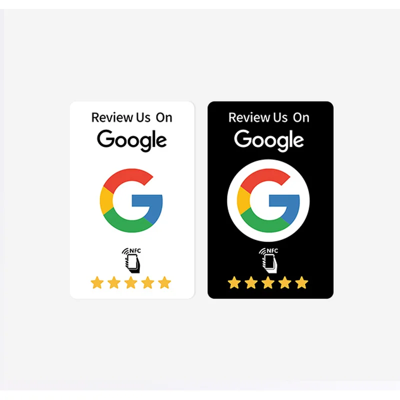 100Pcs Black Google Review Tap NFC Card NTAG215 Reusable Premium Wear‑Resistant Matte Finish User‑Friendly Time Saving
