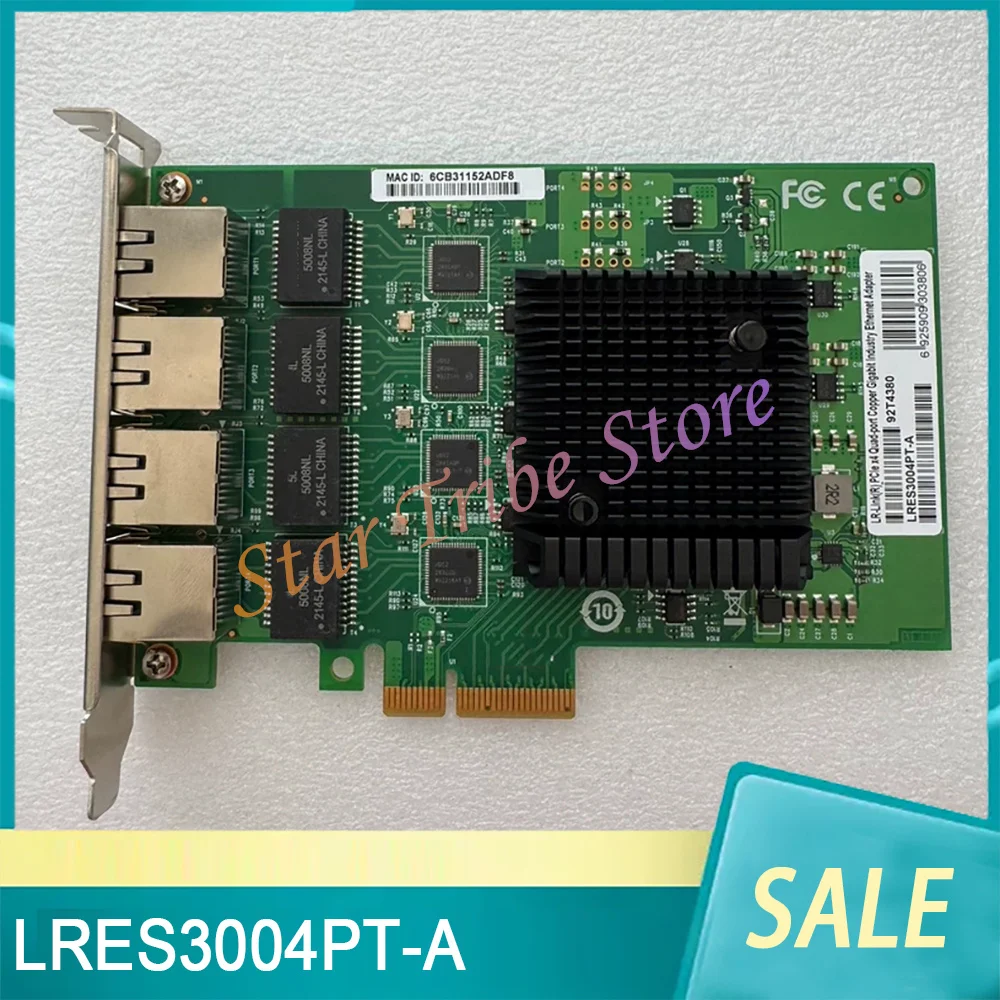 LRES3004PT-A 4 Port Gigabit Network Card PCIex4 Interface Supports I210 Chip