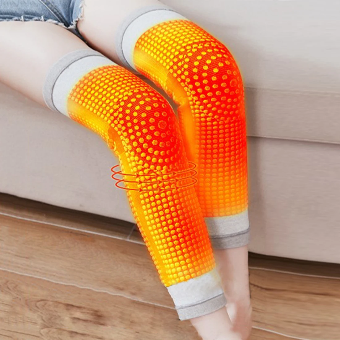 2pcs Self Heating Support Knee Pads Tourmaline Knee Brace Warm for Arthritis Joint Pain Relief Injury Recovery Knee Massager