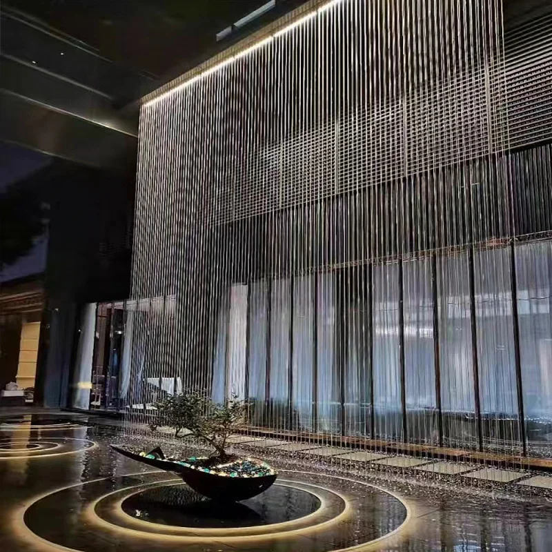 custom.Rain Curtain Standard Configuration Fountain Installed on Ceiling or Outdoor Decorative Garden Artificial