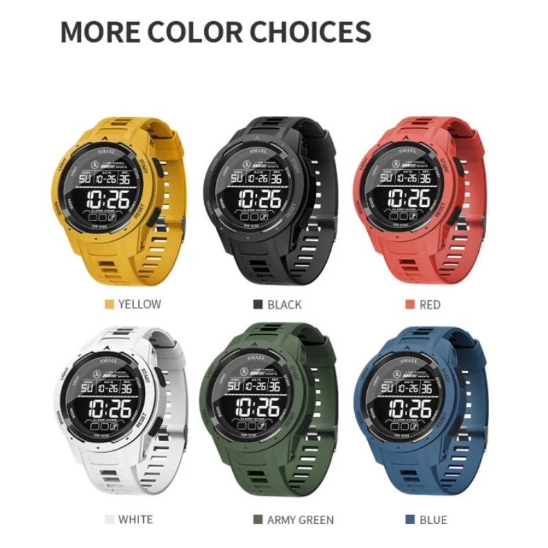 SMAEL 8105 Men's Electronic Watch LED Luminous Shockproof Outdoor Sports Waterproof Multifunctional Calendar Men Digital Watches