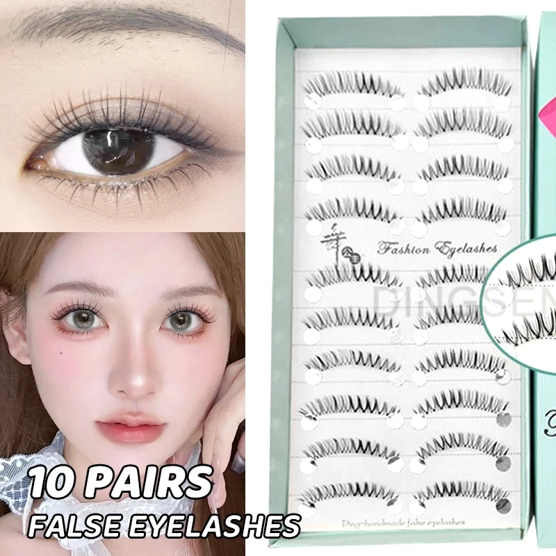 Transparente Wimpern mit Stiel 5/7/10 Paar Manga Einzelwimpern Weiche Künstliche Wimpern Wimpernverlängerung Make-up Koreanisch – Detail 1