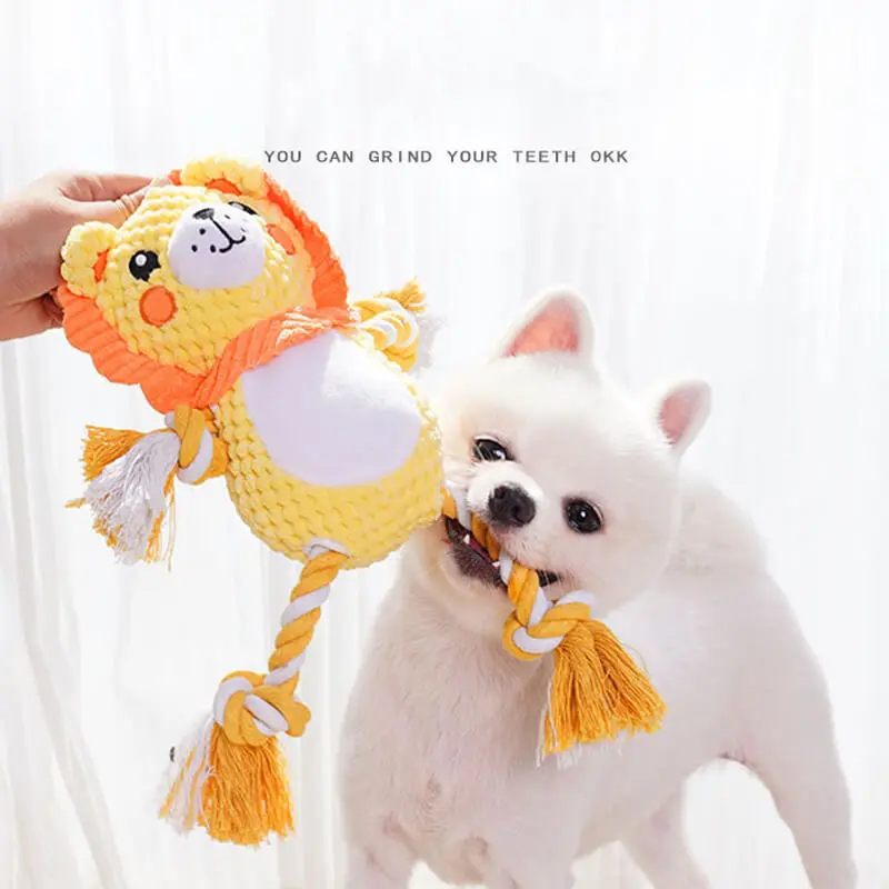 

Pet Companion Plush Toy plush dogs toys with Bite Resistance Easy to Clean Squeaky Sound for Cats and Dogs