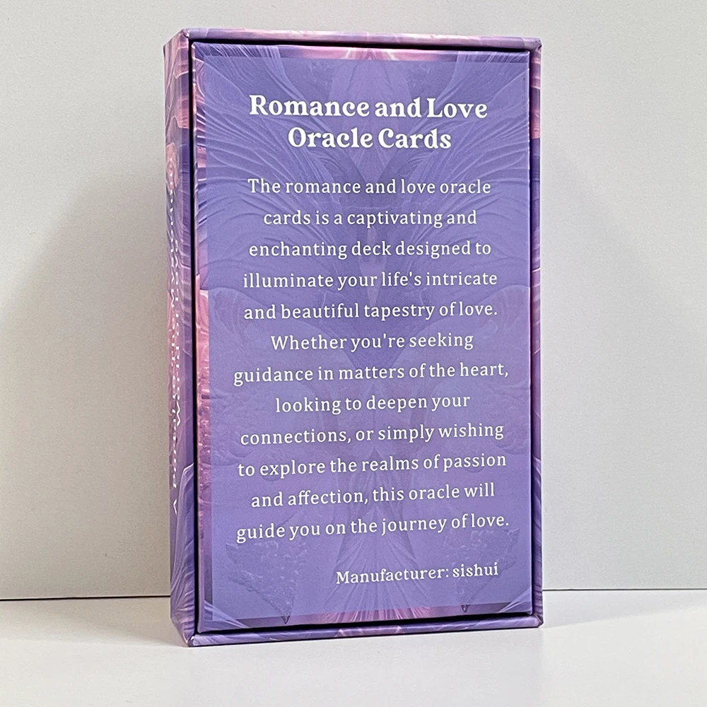 Romance Oracle Cards Tarot English Version 12x7 in Box Fortune Telling Toys Prophet Divination Deck with Meaning on It