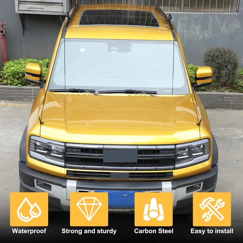 For BYD Formula Leopard 5 23-25 carbon steel Car Through Jungle Protect Hood Latch Catch Lock Obstacle Eliminate Car Accessories