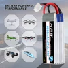 1/2pcs HRB 22.2v 6000mah 6S Lipo 배터리 50C RC 자동차 용 EC5 커넥터 포함 Arrma 몬스터 트럭 RC 헬리콥터 Fpv Drones RC 보트 3