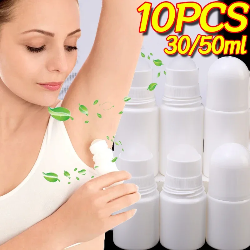 

Plastic Roller Bottles 30/50ml Empty Refillable Bottle Portable Travel Deodorant Essential Oils Perfume Cosmetics Beauty Tools