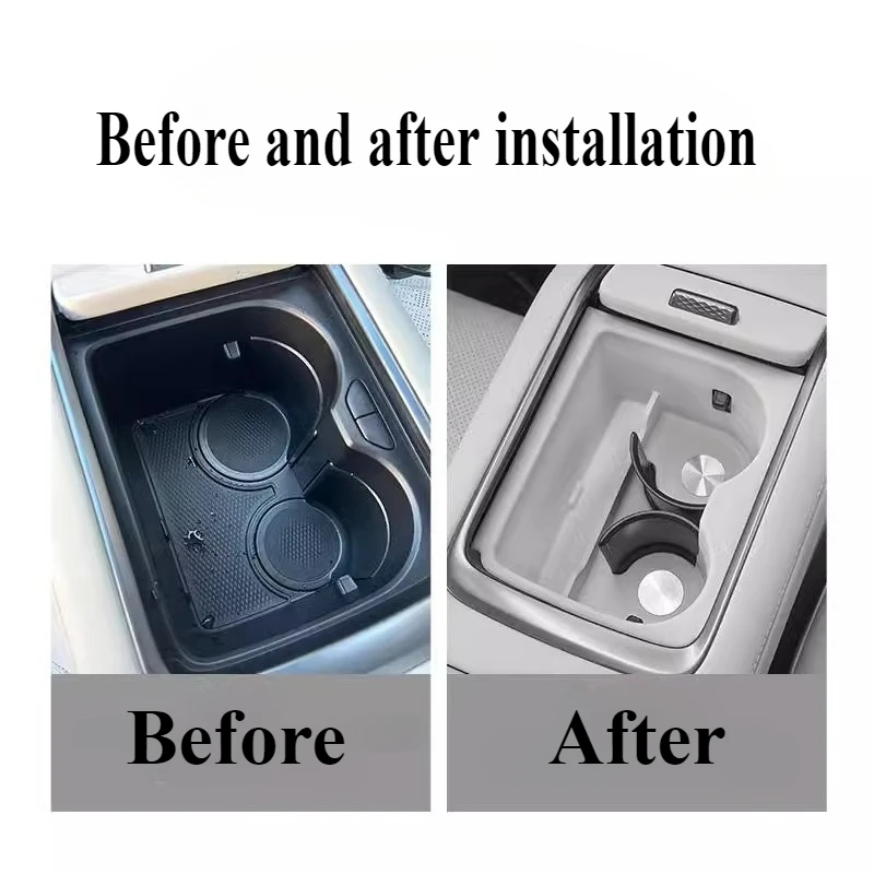 For Zeekr 7X Car Central Control Water Cup Cover Wireless Charging Pad Anti-skid Car Supplies Modification Interior Accessories