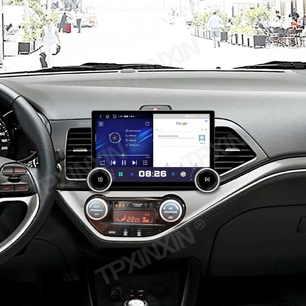 For Kia Picanto 2011~2017 Double Knobs Android Auto Carplay Car Radio Automotive Multimedia Stereo Player GPS Navi Head Unit