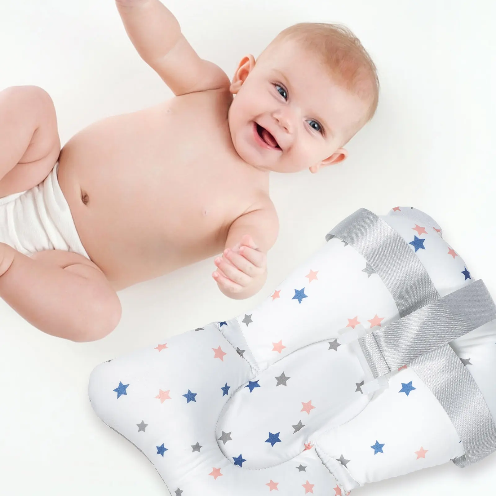 1枚入り、赤ちゃん用バスマット。科学的な設計で背骨をサポートし、厚みがあり滑りにくく、快適な使い心地のベビーバスパッド。