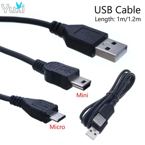 YuXi 1 Piece Micro Mini USB Charging Cable USB 2.0 Male To Male Data Charger Line For Mobile Phone Hard Disk Drive Camera