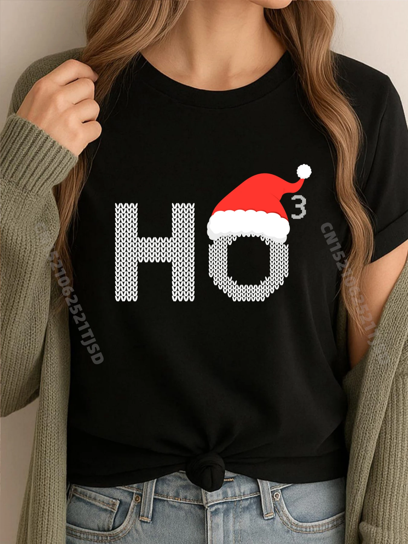 

Рождественские хлопковые футболки с рисунком Math Ho Ho Cubed, рождественские хлопковые футболки с принтом, мужские топы, футболки