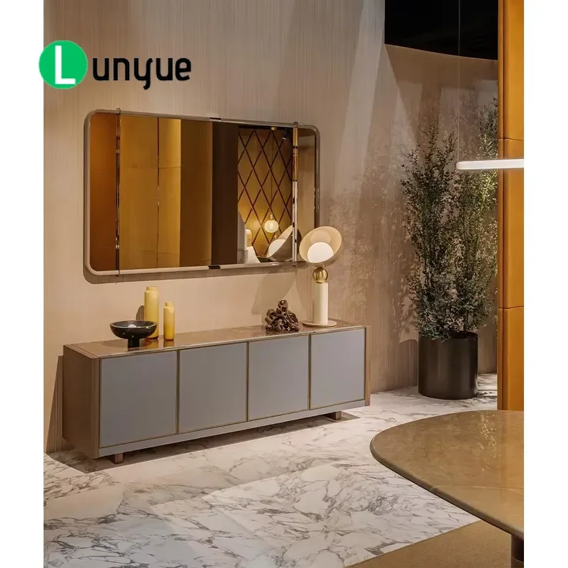 Modern Luxury Living Room Buffet Cabinet Sideboard Storage Furniture for Dining Room Home Decor High Quality Wood Grain