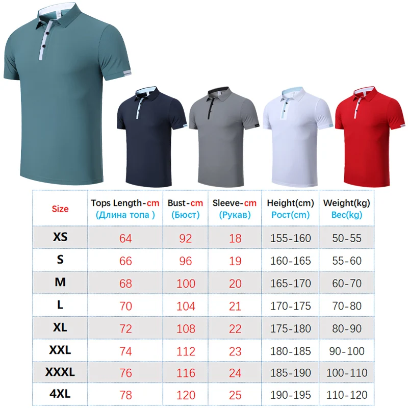 Summer Men Polo Shirts Sport Classic Short Sleeve Tee Breathable Cooling Quick Dry Breathable Sweatshirts Golf Training T-shirt