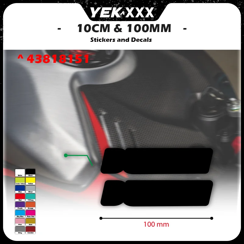 

For Ducati Fuel Tank Sticker Decal 10CM*1.8CM Universal Stickers Panigale 1199 1299 V2 V4 V4R V4S V4SP Streetfighter V4 V4S