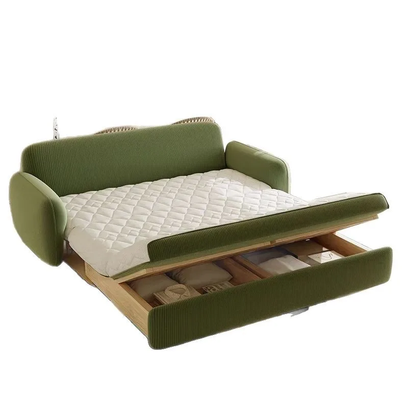 أريكة سرير المشاهير على الإنترنت حديثة وبسيطة من صوف الضأن، شقة صغيرة، غرفة المعيشة، المنزل، التراص، الخشب الصلب، متعددة الوظائف #1