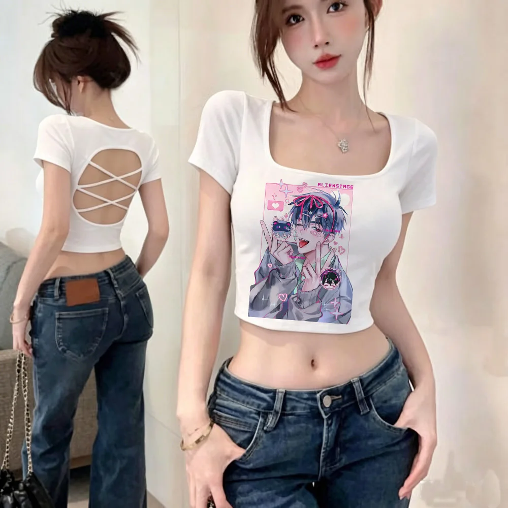 Alien Stage cropped top shoujo japanese dollette kawaii gyaru manga top tees alternative  grunge emo gyaru