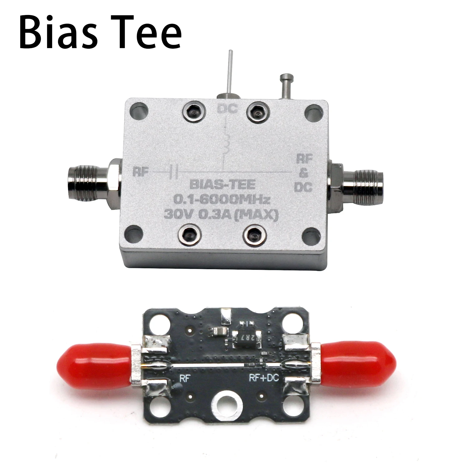 10M-6Ghz Bias Tee RF DC Block RF Isolator Coaxial Biased for HAM Radio LNA Amplifier SDR Receiver Drone ADS-B WiFi Satellite