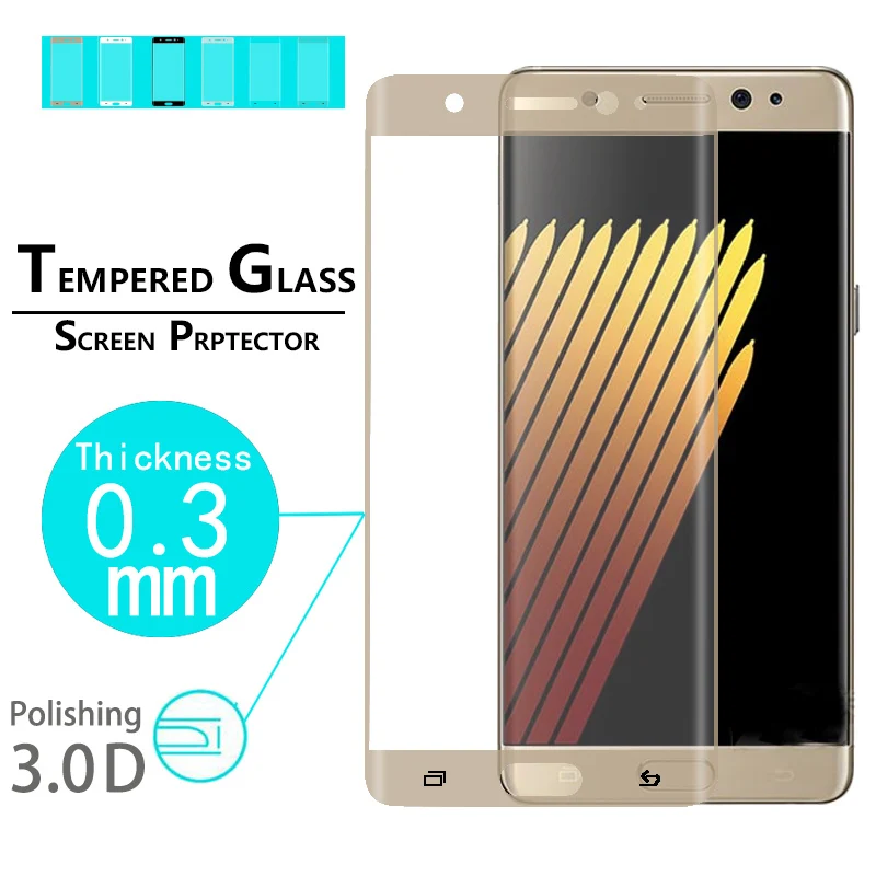 New Anti-scratch Screen Explosion proof film 3D full Curved film for Samsung Galaxy Note 7 5.7\