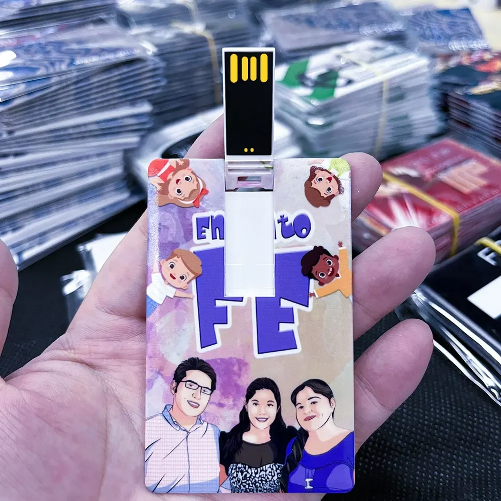 50 Buah/Lot Logo Gratis Kapasitas 100% 4GB 8GB 16GB 32Gb Kartu Kredit USB Flash Drive Logo Kustom Flashdisk Kreatif Kualitas Terbaik