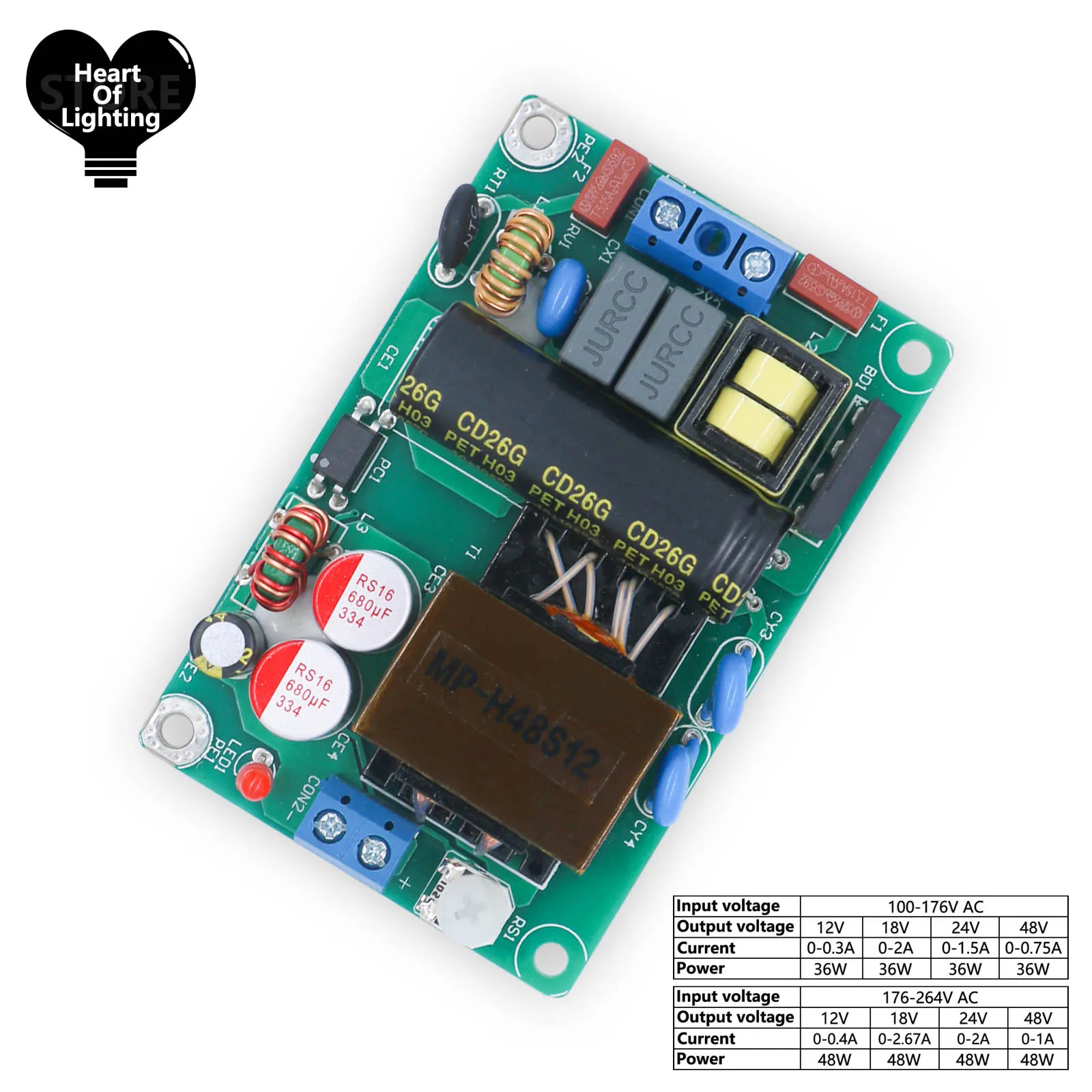 

Lighting Transformers 36W 40W Power Adapter Input AC 110V 220V to 12V 18V 24V 48V Power Supply Unit LED Driver for leds