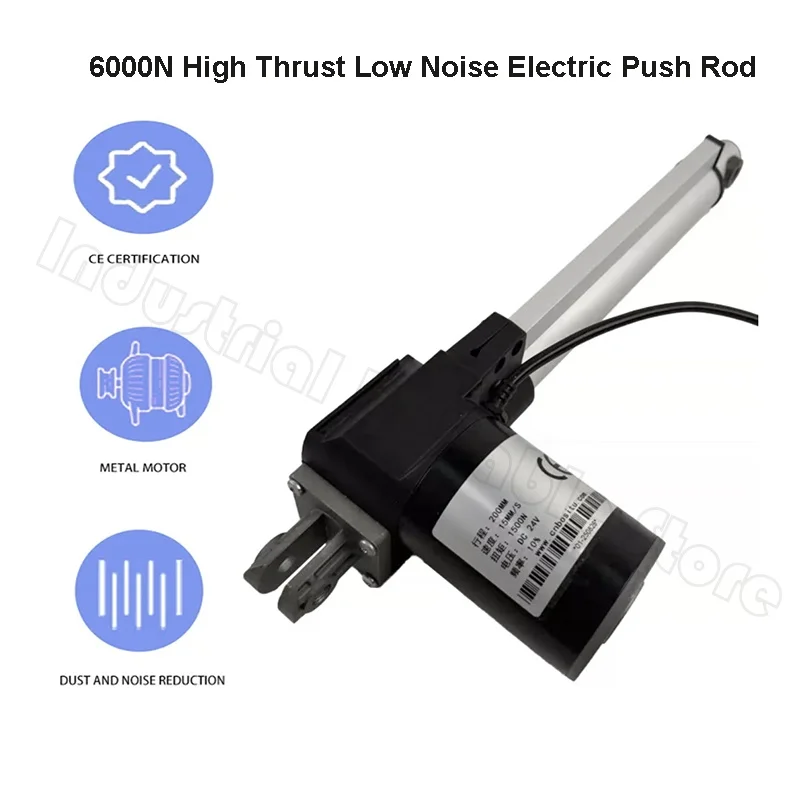 6000N Electric Linear Actuator 1320lbs Max Lift Heavy Duty 36V 48V DC Motor for Recliner TV Table Lift Massage Bed Electric Sofa
