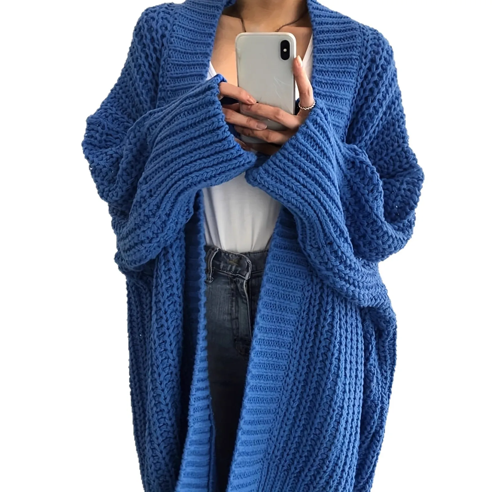 2025 New Fashion Knitted Cardigan Women Autumn Casual Loose Solid Color Long-sleeved Home Sweater Jacket For Women